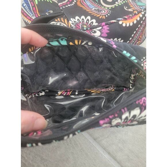 Vera Bradley Cosmetic Toiletry Set Black Paisley - Picture 7 of 9